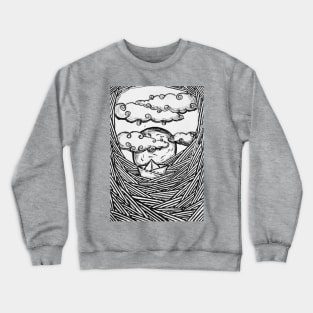 Aesthetic Lineart Seascape Crewneck Sweatshirt